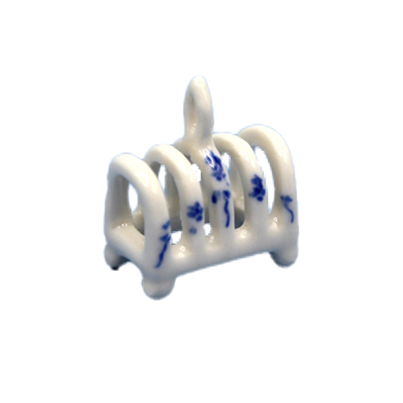 Dolls House Blue & White China Toast Rack Miniature Kitchen Dining Accessory