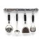 Dolls House Silver Hanging Utensil Set & Rack Miniature 1:12 Kitchen Accessory