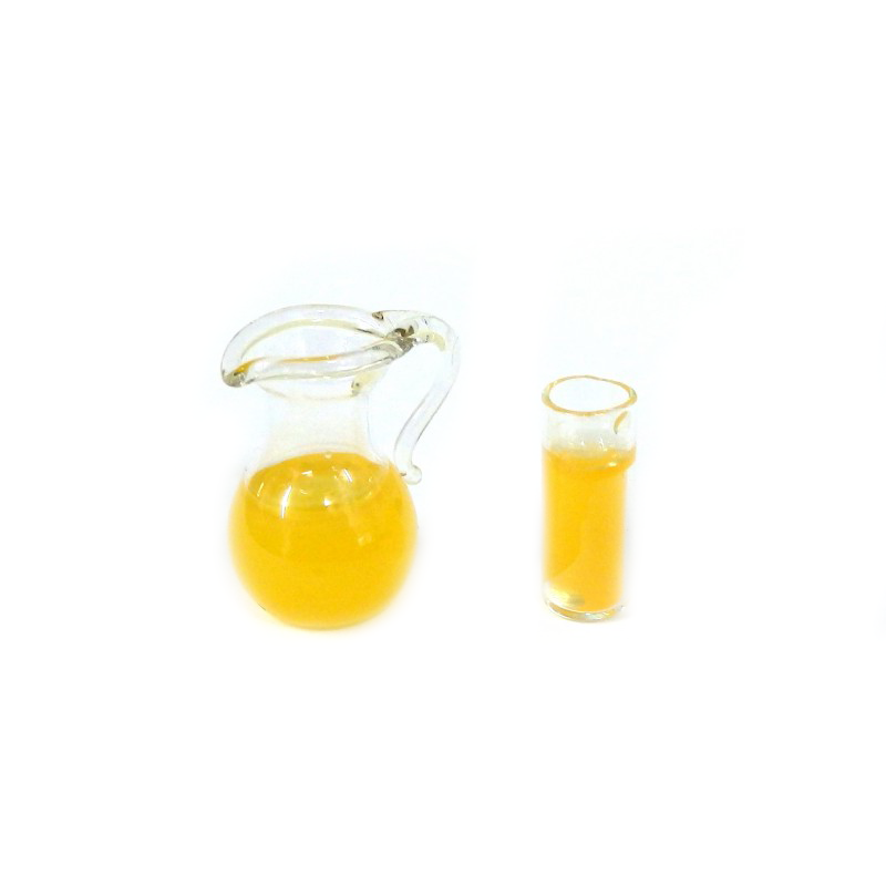 Dolls House Jug & Glass of Orange Juice Miniature Kitchen Accessory