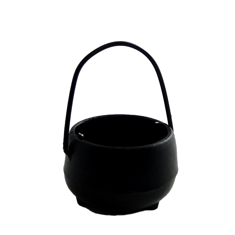 Dolls House Miniature Kitchen Accessory 1:12 Scale Saucepen Black Cauldron Pot