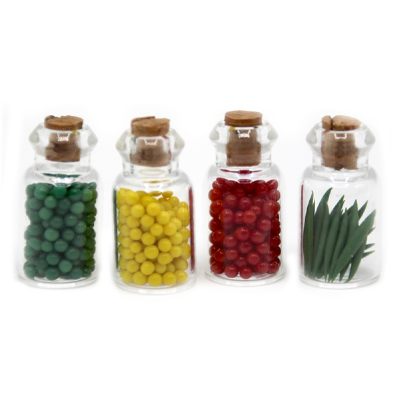 Dolls House Full Kitchen Storage Jars Set A Miniature Accessory