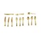 Dolls House Gold Cutlery Set 4 Place Settings Dining Room Tableware 1:12