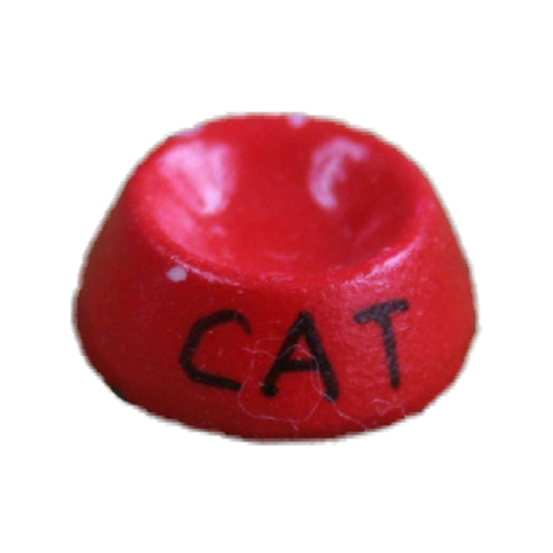 Dolls House Red Cat Food Bowl Water Dish Miniature Pet Accessory