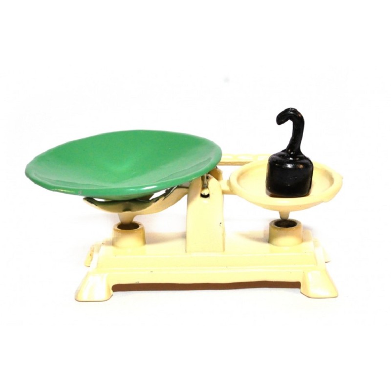 Dolls House Country Store Weighing Scales Cream Old Fashioned Shop Accessory 