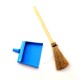 Dolls House  Dustpan & Brush Besom Broom Miniature Kitchen Cleaning Accessory