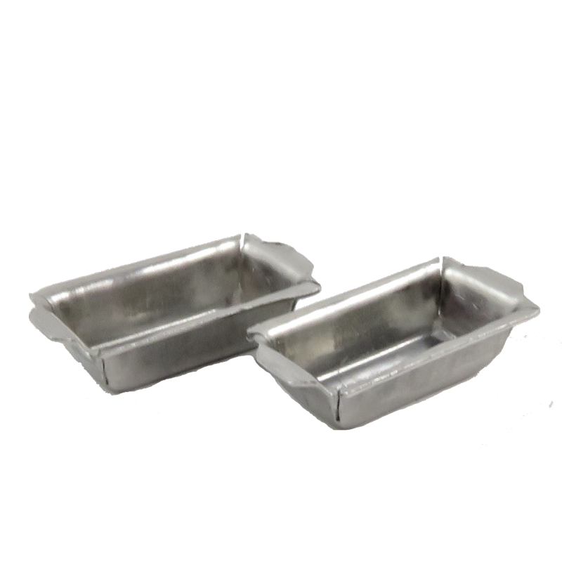 Dolls House Loaf Tin Bread Pan Miniature Kitchen Baking Accessory Pack of 2