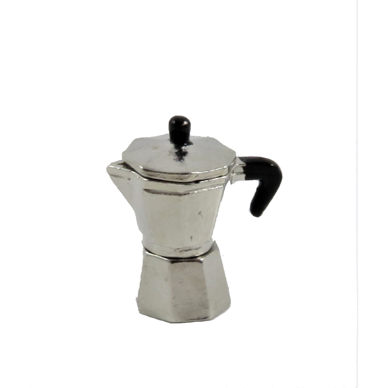 Dolls House Italian Espresso Coffee Pot Stove-Top Miniature Kitchen Accessory