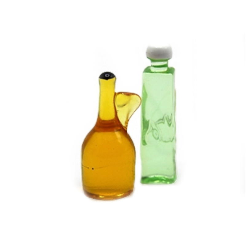 Dolls House Oil & Vinegar Bottles Miniature Dining Room Kitchen Accessory 1:12