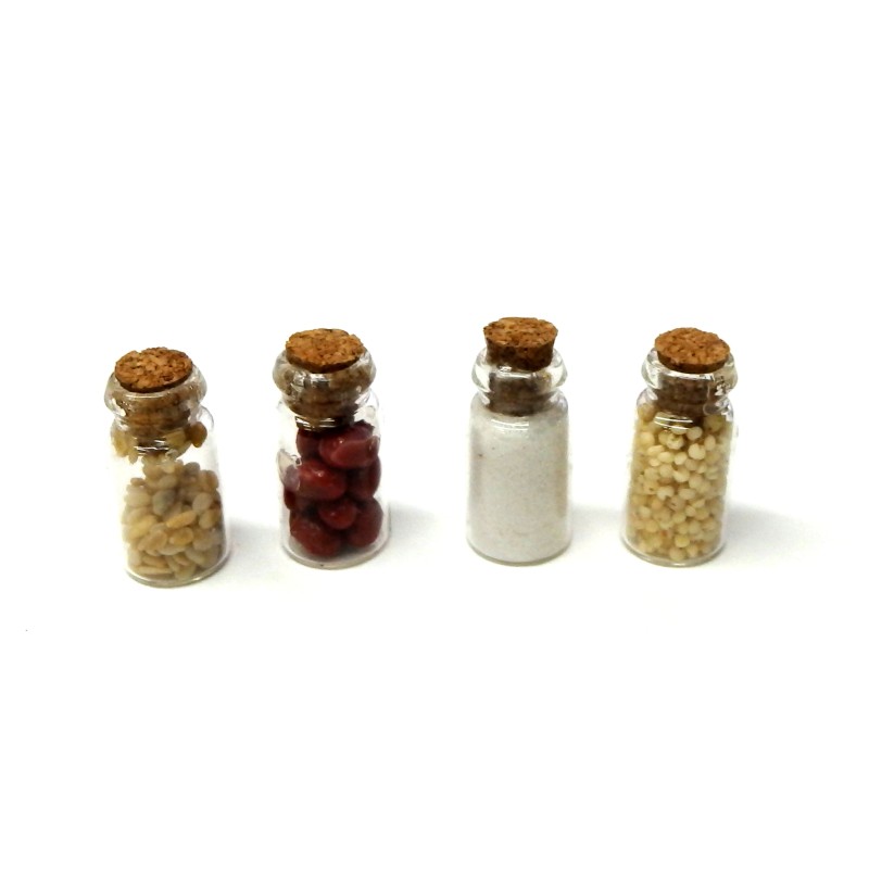 Dolls House Full Kitchen Storage Jars Set B Miniature Accessory