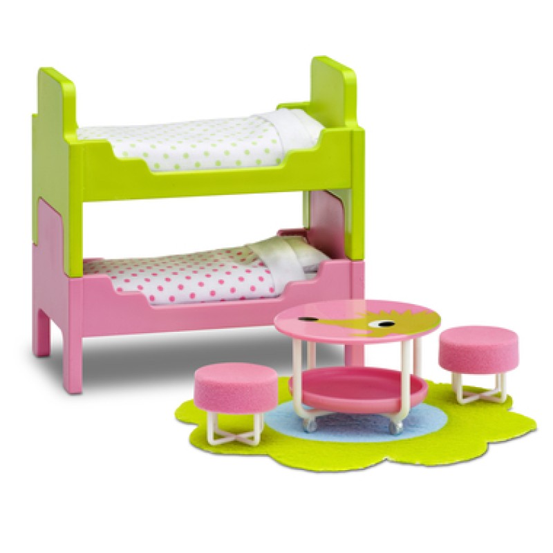 Lundby Smaland 1:18 Dolls House Bunk Bed Children's Room Furniture Play Set