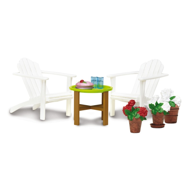 Lundby Dolls House Garden Patio Terrace Furniture Set Table Chairs & Accessories