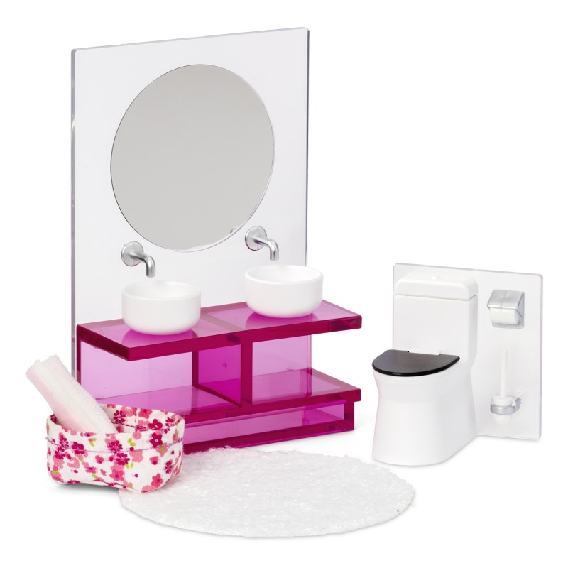 Lundby Dolls House Sink Unit & Toilet Set Bathroom Furniture 1:18 Scale