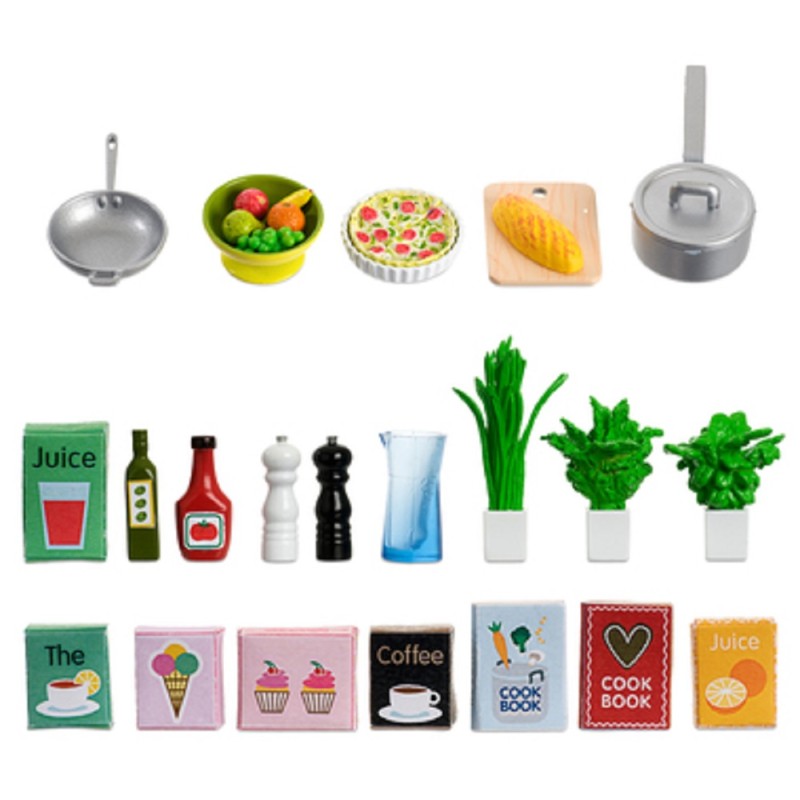 Dolls House Lundby Kitchen Accessory Set Food Plants Cookware