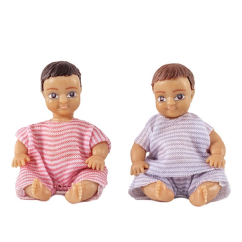 Dolls House Lundby Modern People 2 Babies 