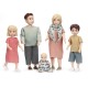 Lundby Dolls House Charlie Family Mum Dad with 2 Kids and Baby Modern People