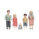 Lundby Dolls House Charlie Family Mum Dad with 2 Kids and Baby Modern People