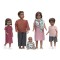Lundby Dolls House Nikki Family Mum Dad with 2 Kids and Baby Modern People 1:18