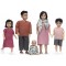 Lundby Dolls House Jamie Family Mum Dad with 2 Kids and Baby Modern People 1:18