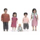 Lundby Dolls House Jamie Family Mum Dad with 2 Kids and Baby Modern People 1:18