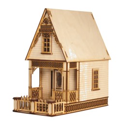 1:24 Scale Large Flat Pack Wooden MDF Garden Tool Shed Dolls House Miniature Kit 