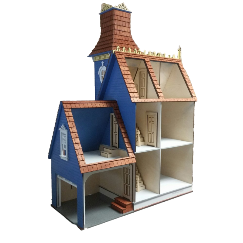 The Hamlin Victorian Dolls House with Garage Flat Pack Laser Cut Kit