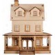 Dolls House Abriana American Country Cottage Flat Pack Kit Laser Cut 1:24 Scale