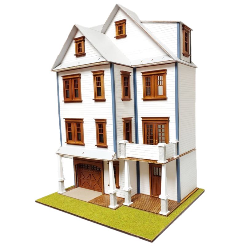 Clarkson Craftsman Mansion Dolls House 1:24 Half Inch Scale Flat Pack Kit