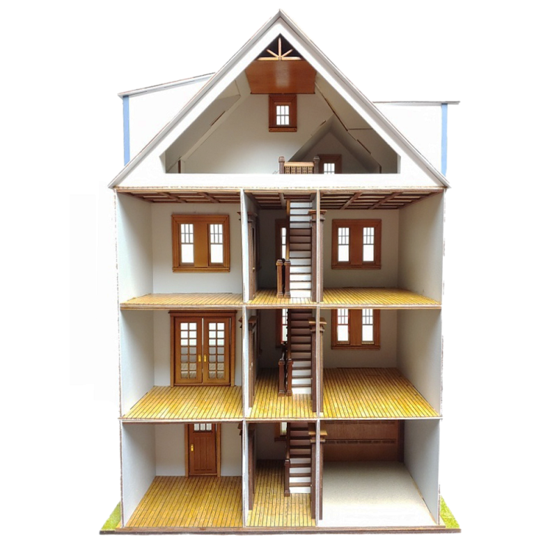 Clarkson Craftsman Mansion Dolls House 1:24 Half Inch Scale Flat Pack Kit