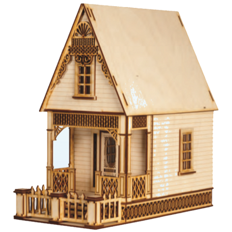 Dolls House Little Ann Victorian Cottage Laser Cut 1:24 Half Scale Flat Pack Kit