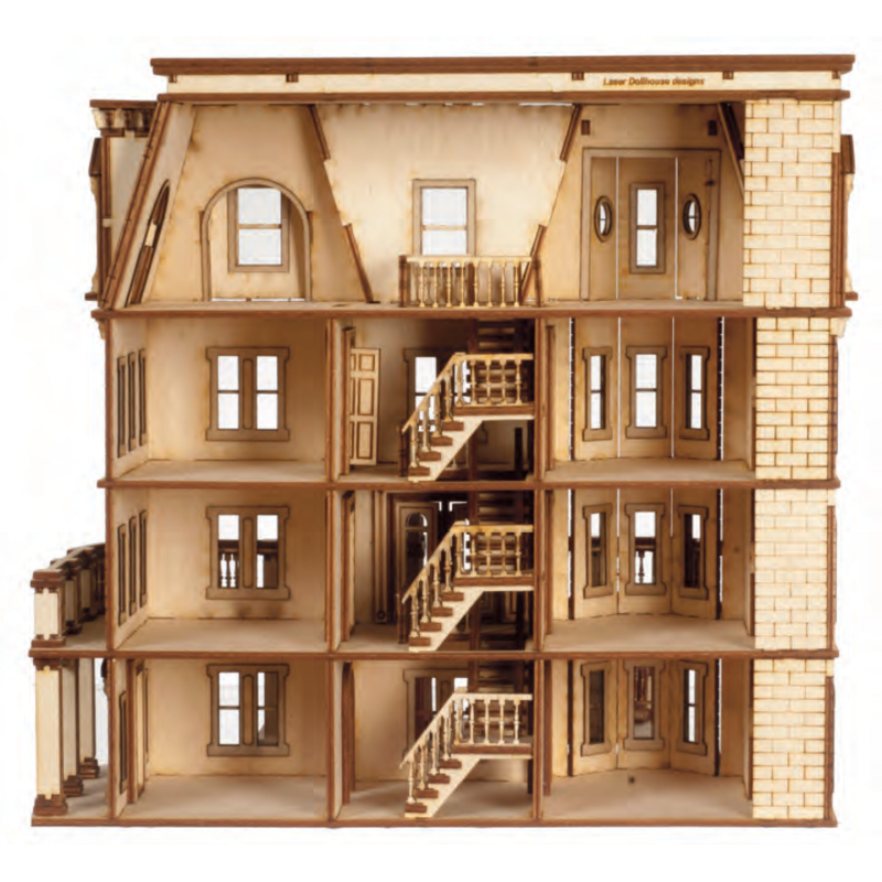 Dolls House Hegeler Carus Mansion 1:24 Scale Lazer Cut Flat Pack Kit