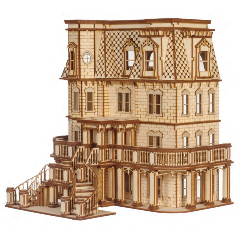 Dolls House Hegeler Carus Mansion 1:24 Scale Lazer Cut Flat Pack Kit