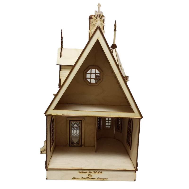 Jasmine Gothic Cottage Dolls House 1:24 Lazer Cut Flat Pack Kit