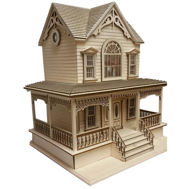 Little Briana Victorian Country Cottage Dolls House 1:24 Lazer Cut Flat Pack Kit