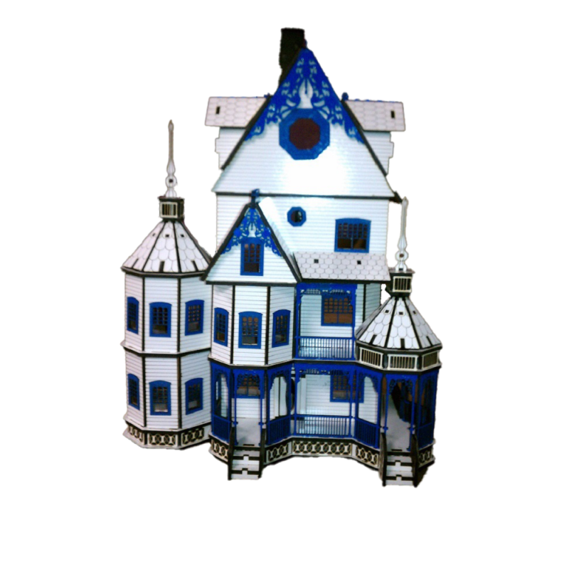 Ashley Gothic Dolls House 1:48 Quarter 1/4 Inch Scale Laser Cut Flat Pack Kit