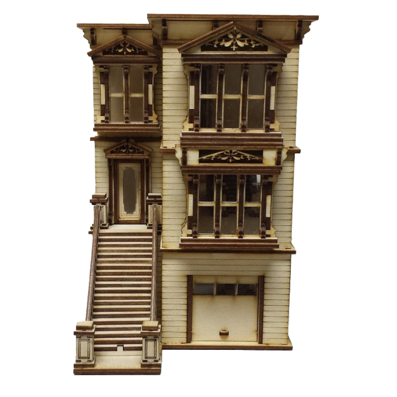 Lisa San Francisco Dolls House 1:48 Scale Lazer Cut Kit Flat Pack