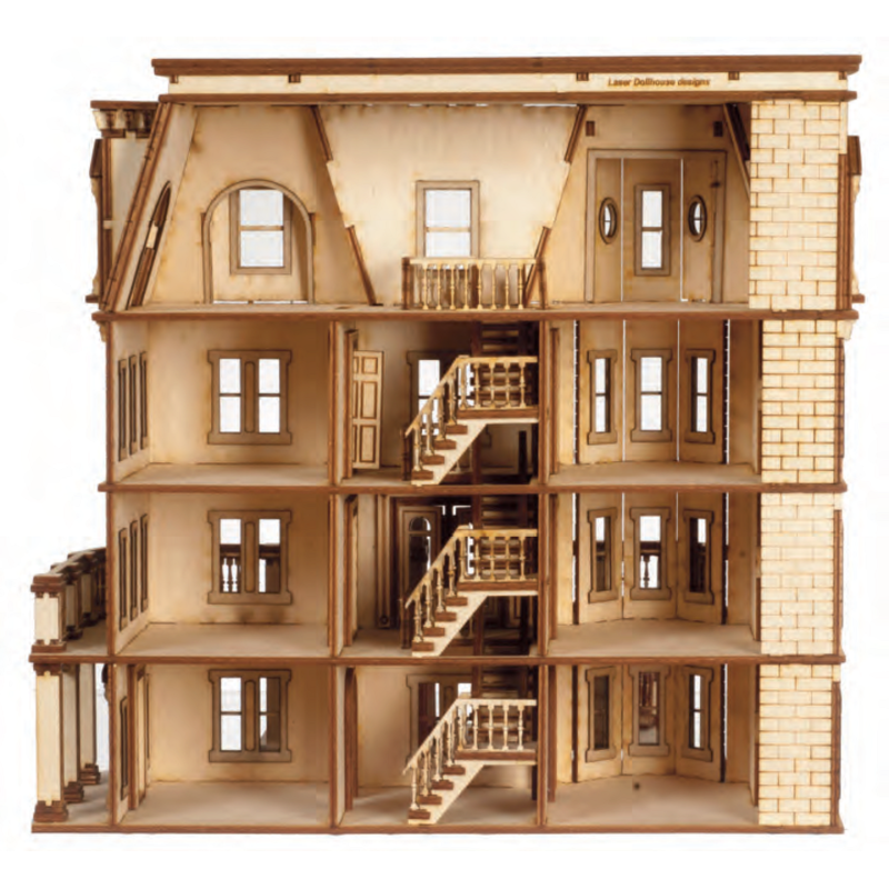 1:48 Scale Hegeler Carus Mansion Dollhouse Kit 
