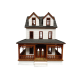 Southern Country Cottage Dolls House 1:48 Quarter Inch Laser Cut Flat Pack Kit