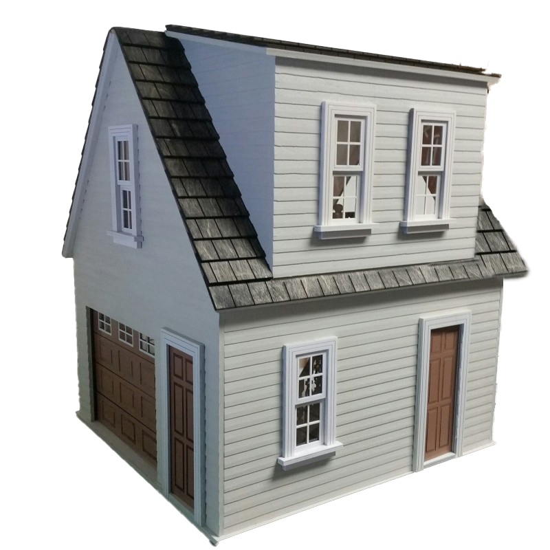 Lansdowne Single One Car Garage Dolls House Flat Pack Kit Laser Cut 