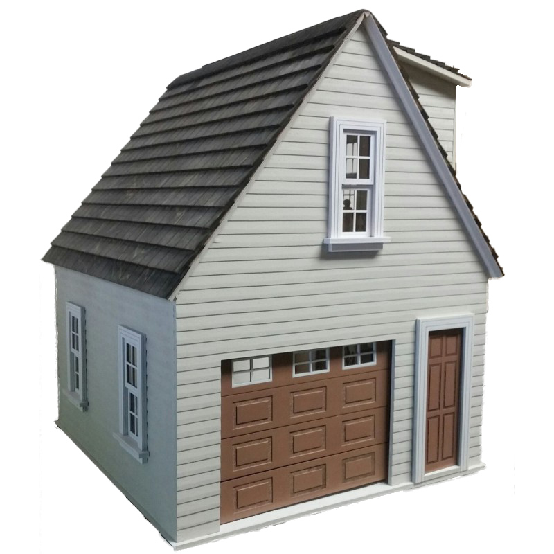 Lansdowne Single One Car Garage Dolls House Flat Pack Kit Laser Cut 