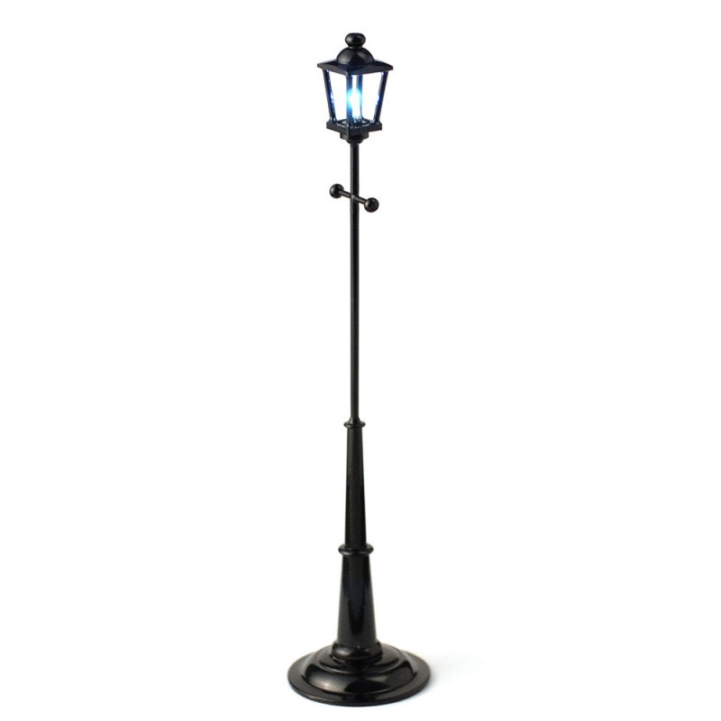 1/12TH SCALE DOLLS HOUSE LED STREET LAMP 8" WITH BATTERY 