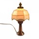 Dolls House Bronze Table Lamp White & Gold Tiffany Shade 12V Electric Lighting Dolls House Bronze Table Lamp White & Gold Tiffany Shade 12V Electric Lighting