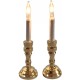 Dolls House Pair of Gold Candlesticks Table Lamps Miniature 12V Electric Lighting