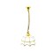 Dolls House Pendant Light with White Gold Shade 12V Miniature Electric Lighting