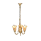 Dolls House 3 Arm Chandelier Frosted Tulip Shades Up 12V Electric Lighting