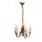 Dolls House Gold 5 Arm Candle Chandelier Brass 12V Electric Ceiling Light