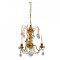 Dolls House Real Crystal Chandelier 3 Arm Gold Finish Miniature 12V Lighting