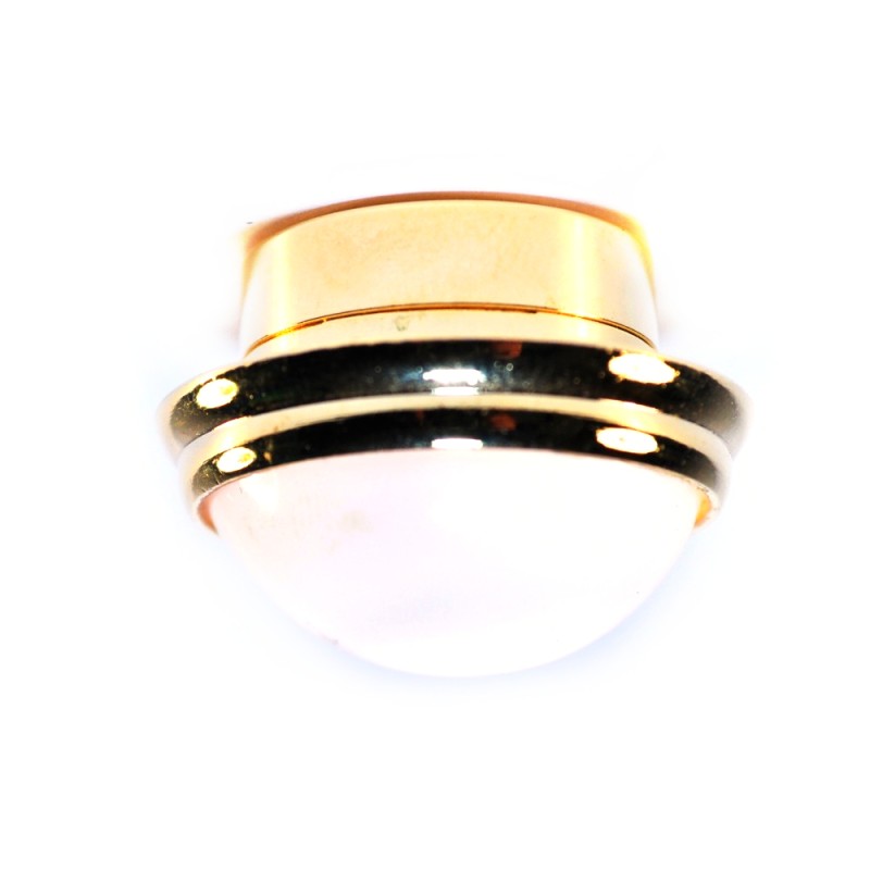 Dolls House Round Ceiling Light White Shade Brass LED Lighting Battery Lamp