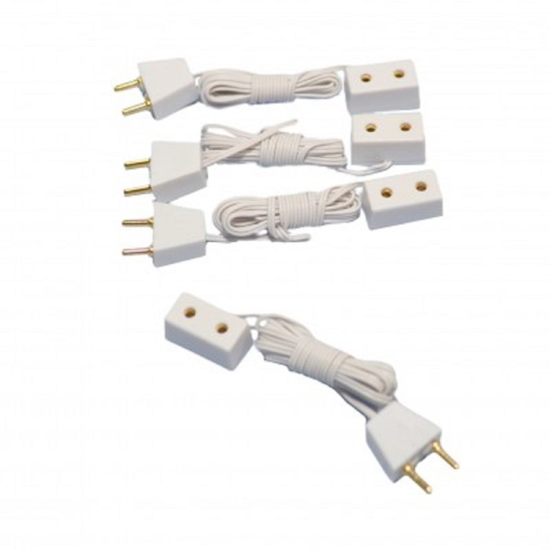 Dolls House 4 Single Socket Extension Leads Miniature Lighting Spare Accessory