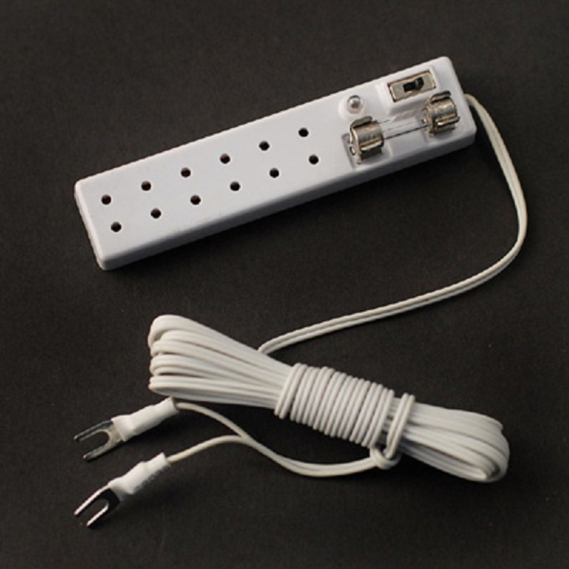 Dolls House 6 Socket Power Strip Miniature Lighting Accessory 