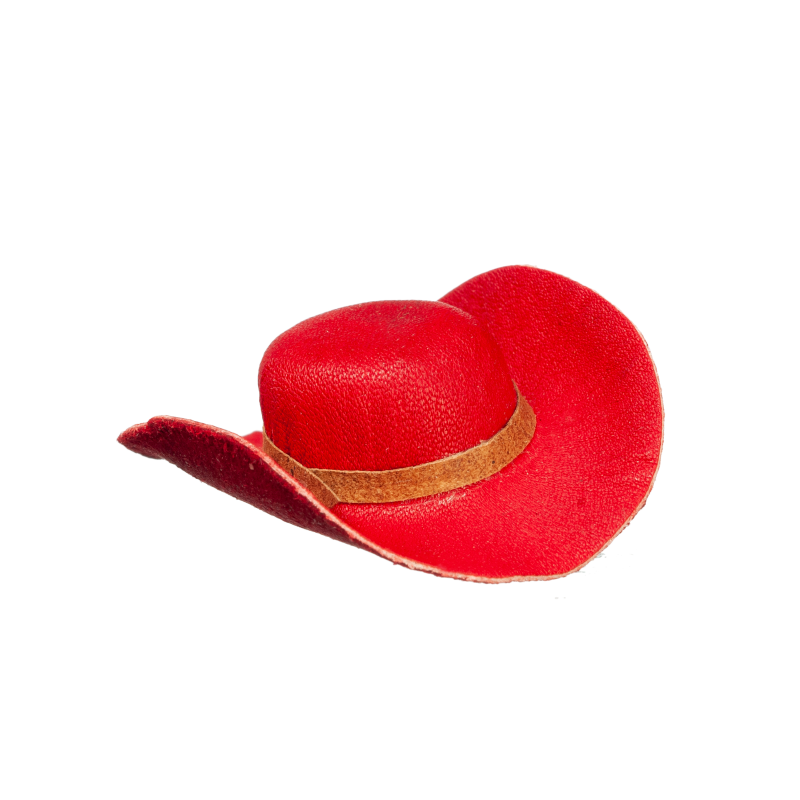 Dolls House Red Cowboy Hat Stetson Miniature Hall Ranch Accessory 1:12 Scale